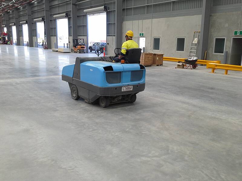 29 Cleaning Using Sweeper Machine, Factory Cleaning